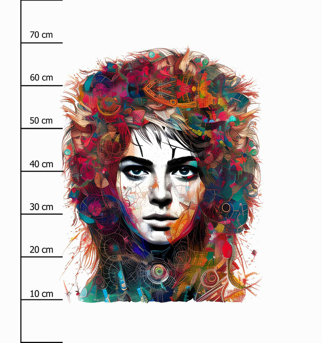 ABSTRACT GIRL vz. 1 - panel (75cm x 80cm) SINGLE JERSEY