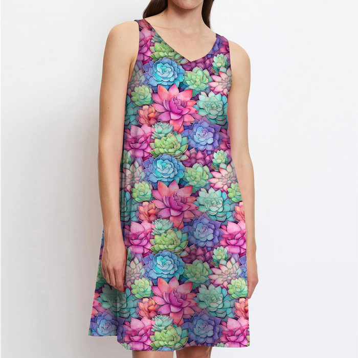 SUCCULENT PLANTS PAT. 4 - Cotton woven fabric