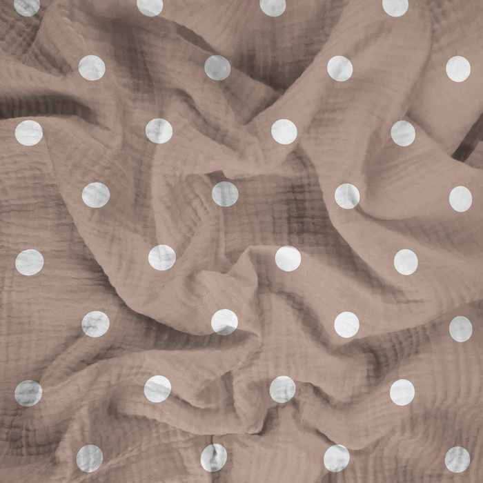 POLKA DOTS WZ. 4 - Muślin bawełniany