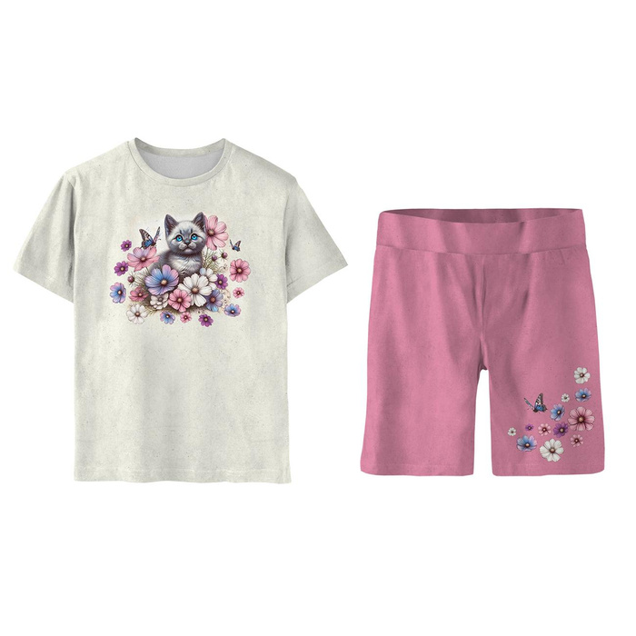 KINDERPYJAMA "ADA" - CUTE ANIMALS WZ.8 - Nähset (146/152)