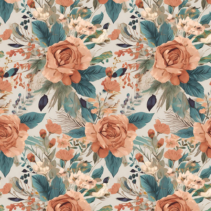 PASTEL FLOWERS WZ. 36 - Baumwoll Musselin