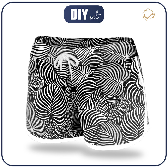 Women’s boardshorts - ZEBRA LEAVES - sewing set
