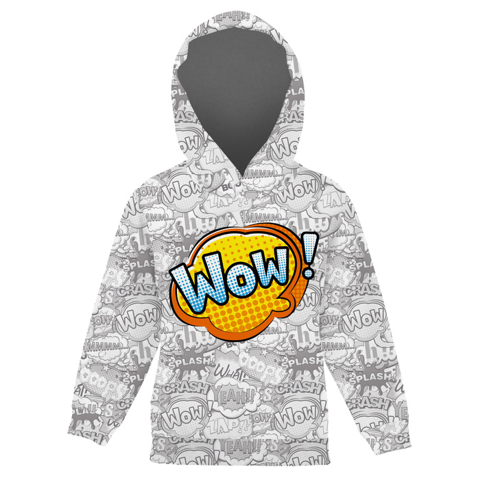DĚTSKÁ MIKINA S KAPUCÍ  (ALEX) - KOMIKS / wow - Sada šití