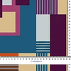 RETRO GEOMETRIC WZ. 1 - Hydrofobowa dzianina drapana 