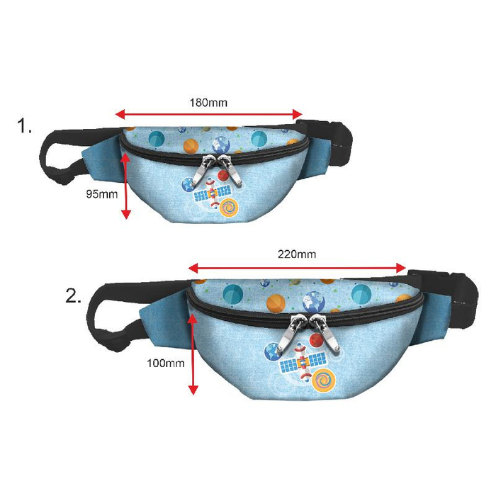 HIP BAG - SATELLITE (SPACE EXPEDITION) / ACID WASH LIGHT BLUE  / Choice of sizes