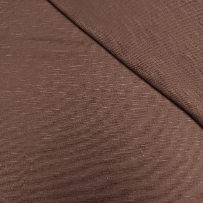 Baumwoll-Slubjersey mit Bio-Baumwolle 170g - SCHOKOLADENBRAUN D-135