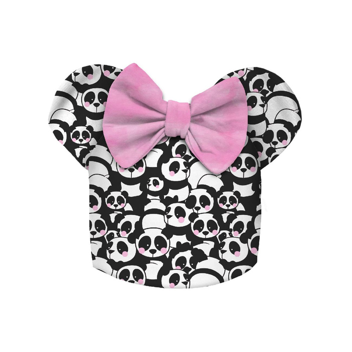 KID'S CAP AND SCARF (MOUSE) - PANDAS / pink 44-47