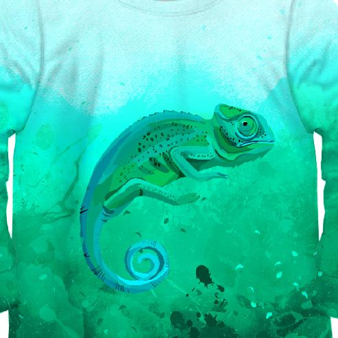 CHILDREN'S PAJAMAS " MIKI" - CHAMELEON - Elastic cotton knit fabric (110/116)