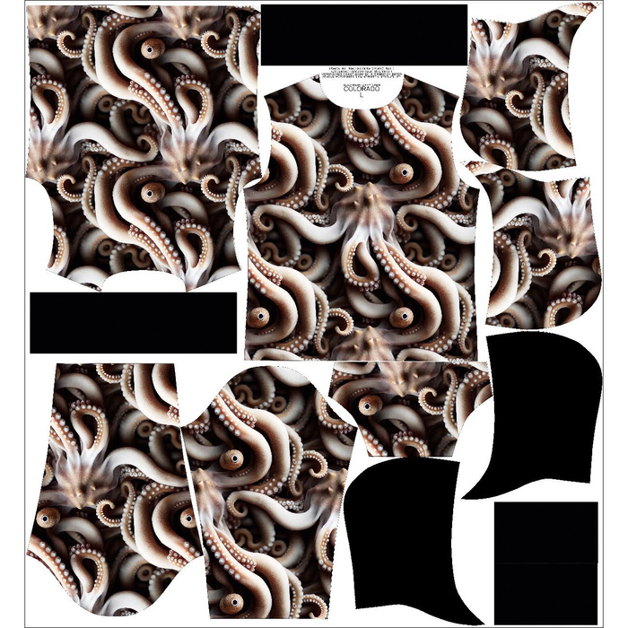 PÁNSKÁ MIKINA S KAPUCÍ (COLORADO) - OCTOPUS TENTACLES - Sada šití XXL