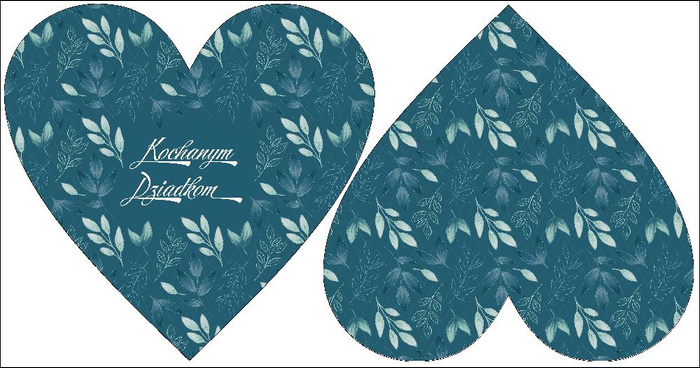 DECORATIVE PILLOW HEART - Für liebe Großeltern / LEAVES pat. 9