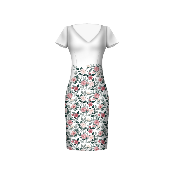 BEAUTIFUL FLOWERS - Kleid-Panel krepp