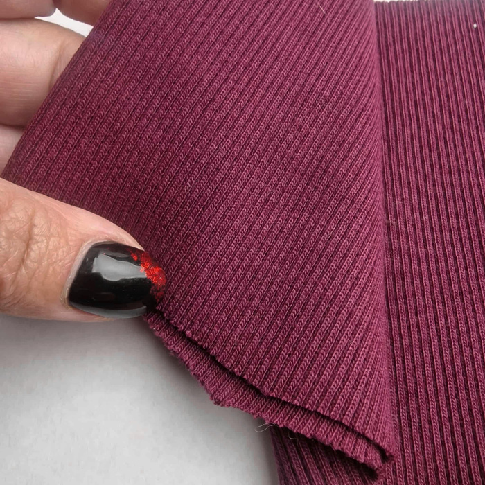 Elastic sweat in convex stripes SD - AUBERGINE (D-215) 