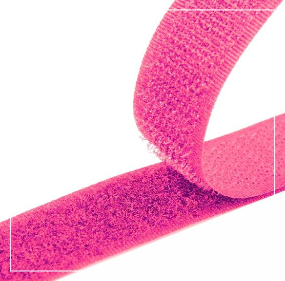 Nylon Velcro Hoop Tape 20 mm complet - PINK