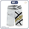 KID`S SHORTS (RIO) - WHITE NINJA - looped knit fabric (122/128)