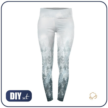 SPORTS LEGGINGS - FORREST OMBRE (WINTER IN THE MOUNTAIN) - M