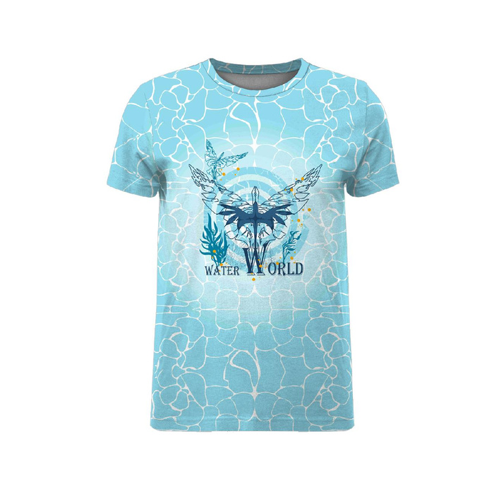 MEN’S T-SHIRT - WATER WORLD / light blue - sewing set