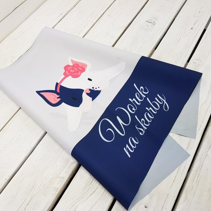 HUND MIT STIRNBAND - Paneel Wasserabweisende Webware PL