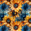 Sunflowers wz. 9 - Welur tapicerski