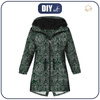 KIDS PARKA (ARIEL) - MAGIC DAMASCO pat. 1 (MAGIC SCHOOL) / green - softshell (158-164)