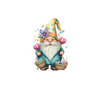 EASTER GNOME PAT. 1 -  PANEL (60cm x 50cm) brushed knitwear with elastane ITY
