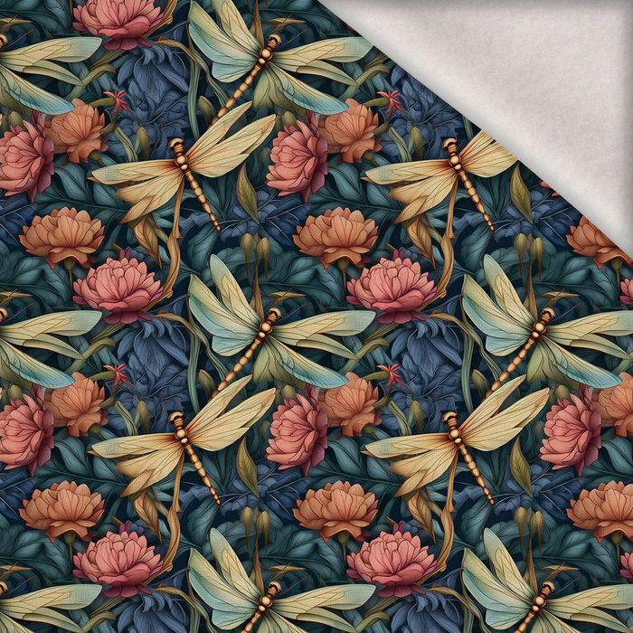 Butterfly & Flowers wz.11 - brushed knitwear with elastane ITY