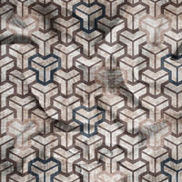 GEOMETRIC MINIMAL WZ. 12 - Muślin bawełniany