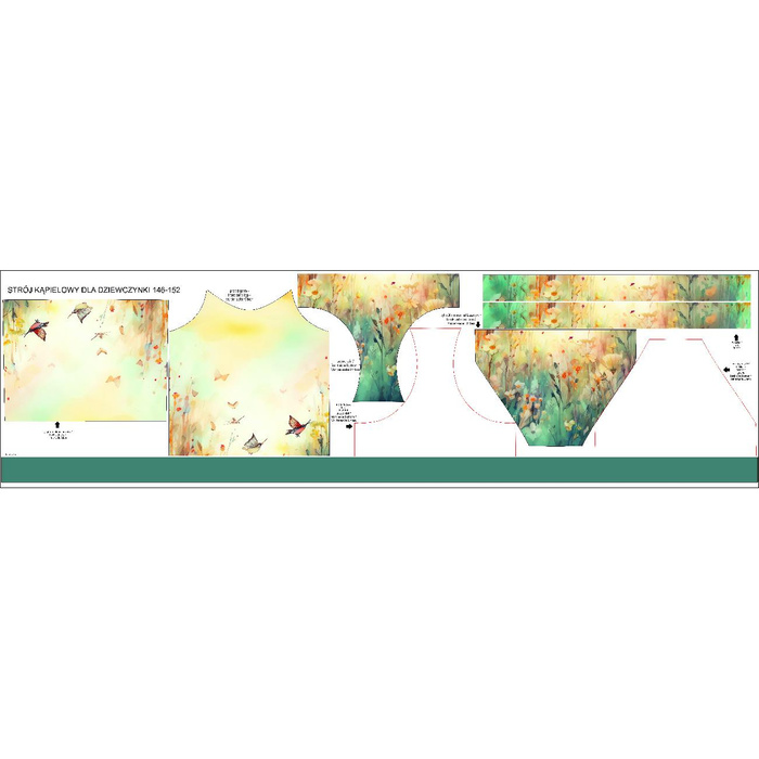 Dívčí plavky -MAGIC MEADOW VZ. 8 110-116