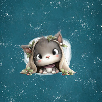 WINTER ANIMALS wz.19 - panel (60cm x 50cm) SINGLE JERSEY