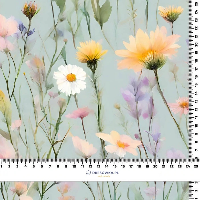 FLOWERS MEADOW WZ. 6 - Minky-Plüsch