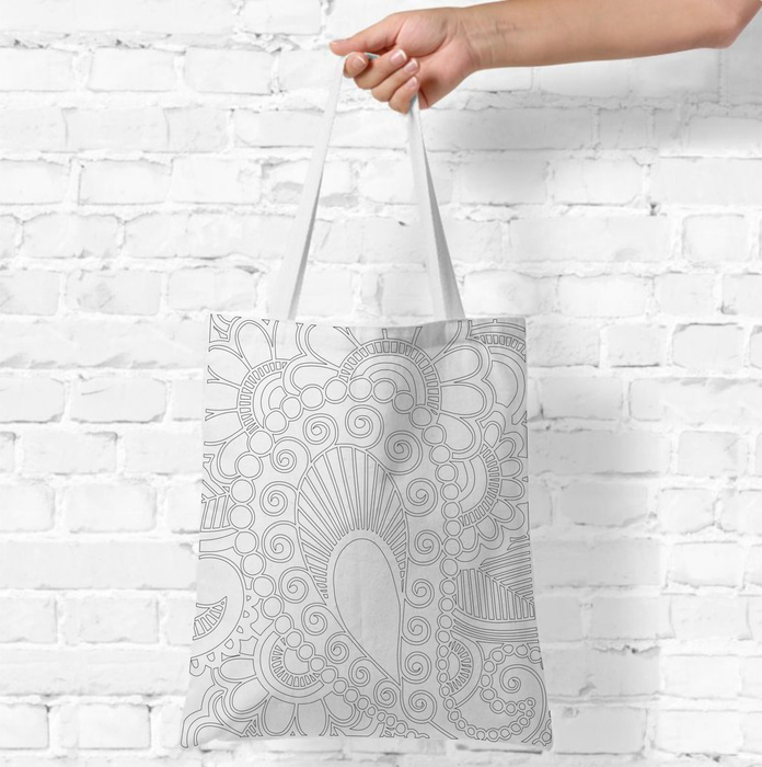 SHOPPER BAG - PAISLEY CONTUR - Panama 220g - sewing set