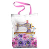 SHOPPER BAG - SEWING MACHINE AND FLOWERS - Waterproof woven fabric - sewing set