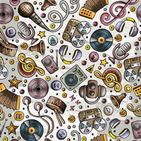 DJ (HOBBIES AND JOBS) / white - Cotton woven fabric