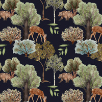 DEERS AND BEARS (INTO THE WOODS)- single jersey s elastanem ITY