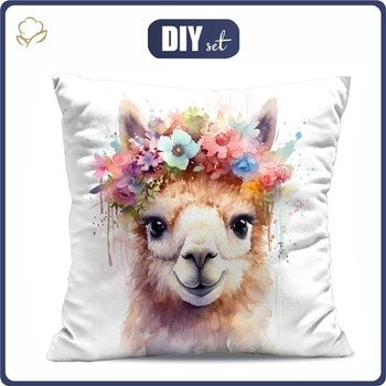 PILLOW 45X45 - WATERCOLOR LAMA - sewing set