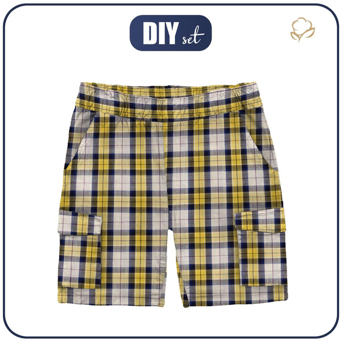 KINDER KAMPFSHORTS - BUNTES CHECK - Nähset
