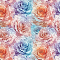 PASTEL FLOWERS WZ.8 - Len 100%