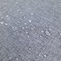 Wasserabweisende Webware Leinenimitat - GRAU