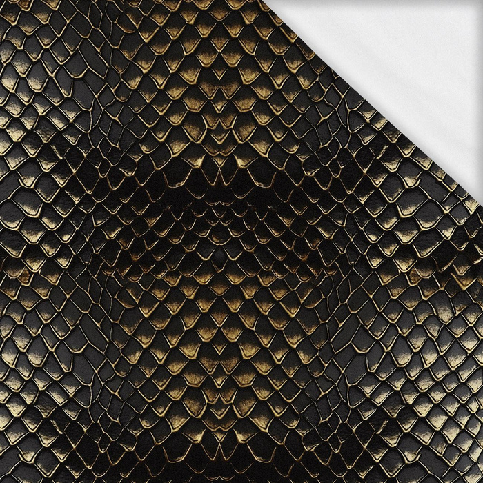 Leather Pattern wz.8 - looped knit fabric with elastane ITY