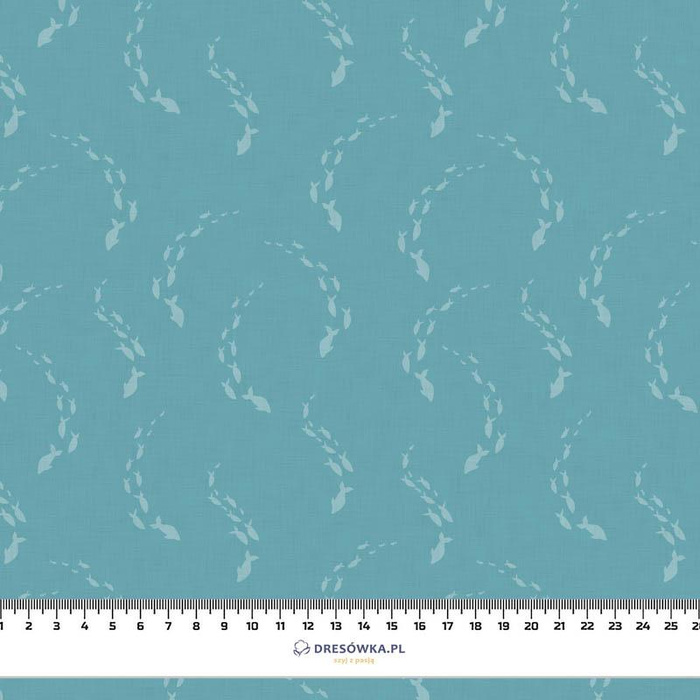 FISCHSCHWARM M.2 (BLAUER PLANET) - Baumwoll Webware