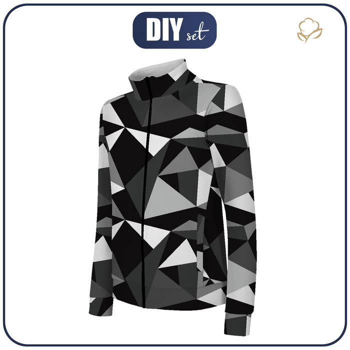 "MAX" CHILDREN'S TRAINING JACKET - ICE PAT. 2 / black - white - Functional fabric (110/116)