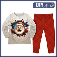 CHILDREN'S PAJAMAS " MIKI" - HAPPY SANTA - sewing set (86/92)