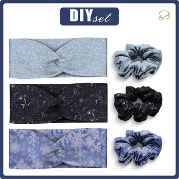 HEADBAND AND HAIR ELASTIC 3KPL - PATTERN 10 - sewing set 1/3