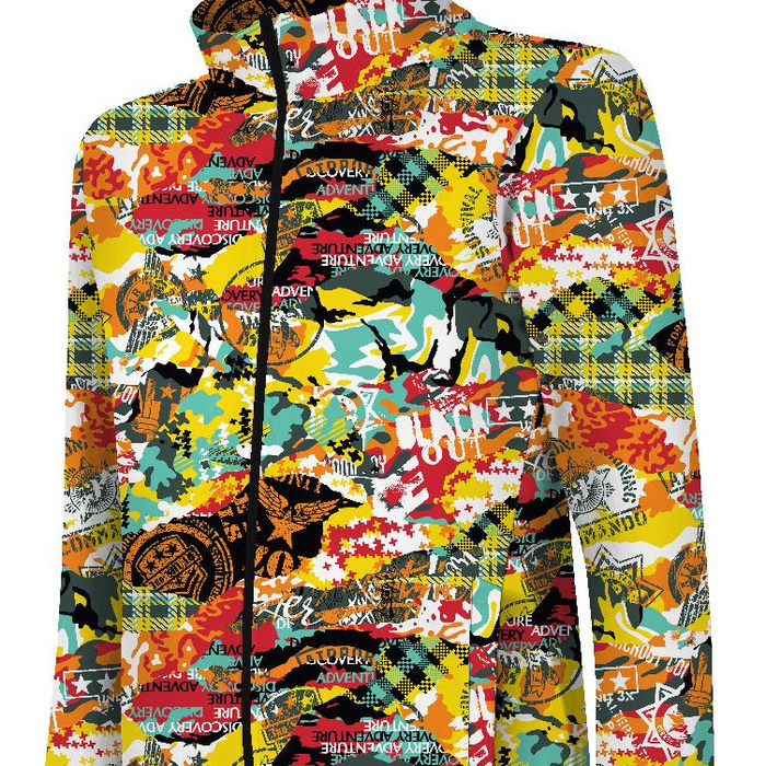 BLUZA ROZPINANA (MAX) - KOLOROWE MORO - DIY set