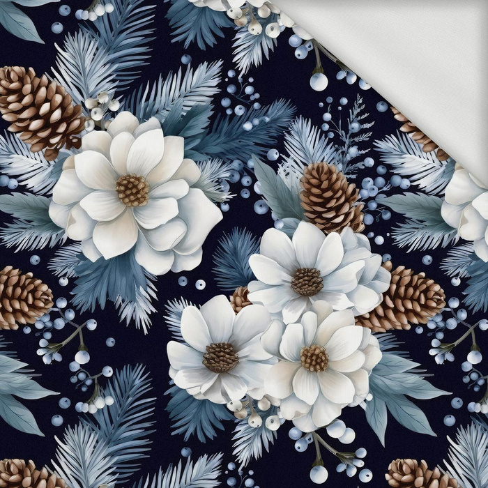 WINTER FLOWERS WZ.6 - looped knit fabric with elastane ITY