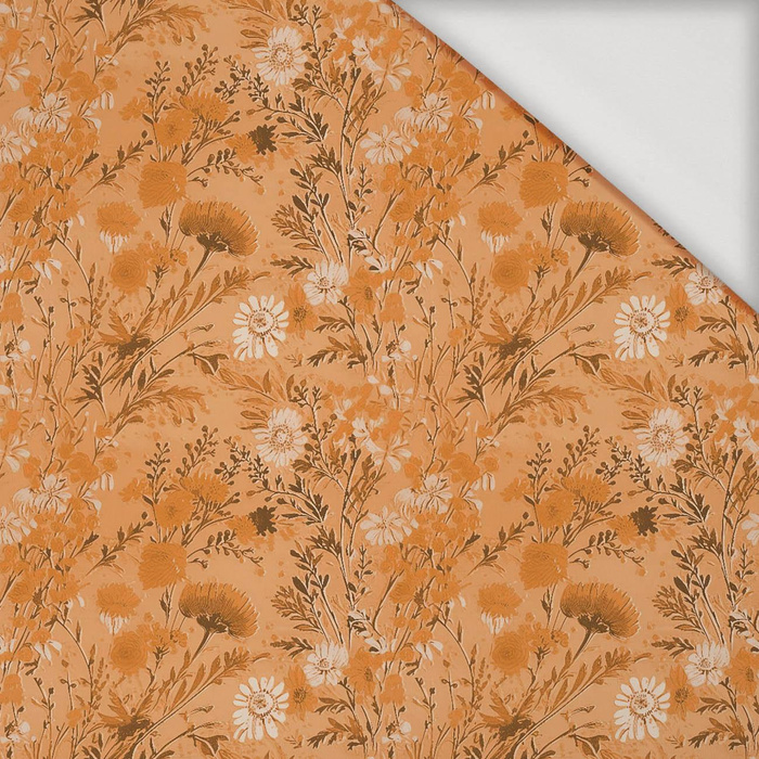 SUNDIAL ORANGE / FLOWERS - Viscose jersey