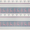 REINDEERS PAT. 3 / grey (NORWEGIAN PATTERNS)  - Cotton woven fabric