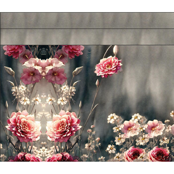 SHOPPER TASCHE - VINTAGE FLOWERS m. 10 - Baumwoll Webware - Nähset