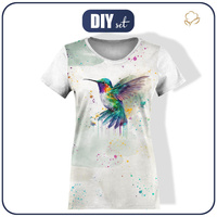 DAMEN T-SHIRT - WATERCOLOR HUMMINGBIRD - Nähset XL