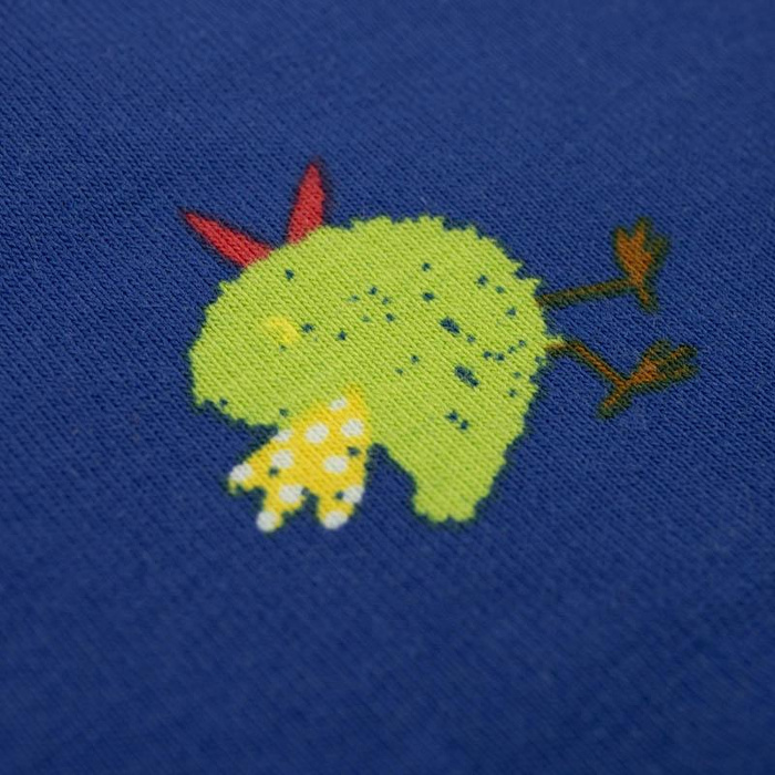 GRÜNE VÖGEL / Blau - Single Jersey 