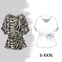 PAPIER-SCHNITTMUSTER - KIMONO BLUSE